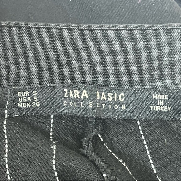 Zara basic black with white small speckling design dress pants small/26 - Picture 2 of 8